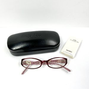 Coach Pink Dragonfly Reading Glasses with Case